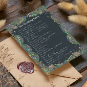 Paisley Peacock Colors Wedding Program Programm