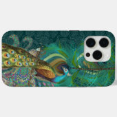 PAISLEY Peacock & Feather GOLD COPPER UND GREEN Case-Mate iPhone Hülle (Rückseite (Horizontal))