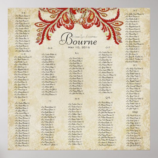 Paisley Peacock - Größe 35 x 35 verwenden (200 Gäs Poster (Vorne)