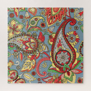 Paisley-Perfection: Orientalisches Vintage-Muster Puzzle