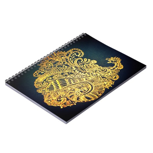 Paisley-Pfau Notizblock (Linke Seite)