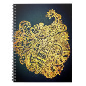 Paisley-Pfau Notizblock (Vorderseite)
