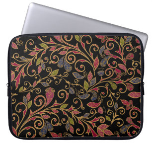Paisley-Pflanzen-Mischung im Vintage-Stil Laptopschutzhülle