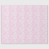 Paisley-Pink auf weißem Packpapier (Flach)