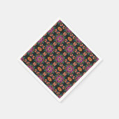 Paisley Pink Floral Blume 6a4 Serviette (Ecke)