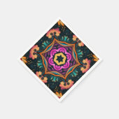 Paisley Pink Floral Blume 6a4 Serviette (Ecke)