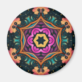 Paisley Pink Floral Flowe 6a4 Magnet