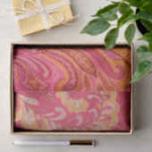 Paisley Pink und Orange Tissue Decoupage Paper Seidenpapier (Geschenk)