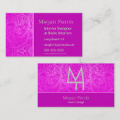 Paisley Pink Visitenkarte (Vorne/Hinten)