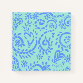 Paisley "Pip" 8.5" x 8.5" SpiralNotebook Notizblock
