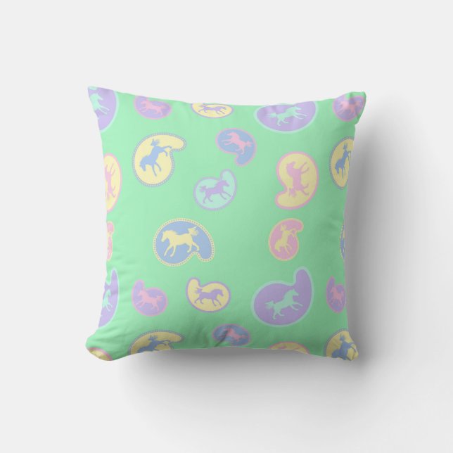 Paisley Ponies Kissen (Vorderseite)