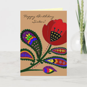 Paisley Poppy Karte
