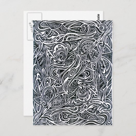 Paisley Postkarte (Vorne/Hinten)