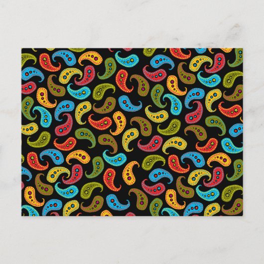 Paisley Postkarte (Vorderseite)