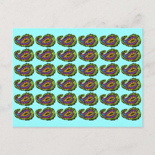 Paisley Postkarte (Vorderseite)