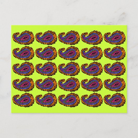 Paisley Postkarte (Vorderseite)