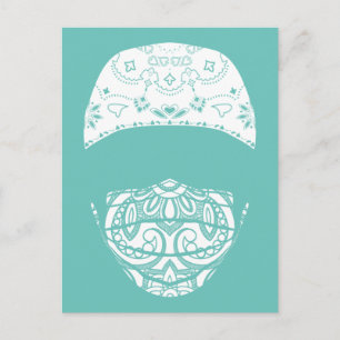 Paisley-Postkarte maskiert Postkarte