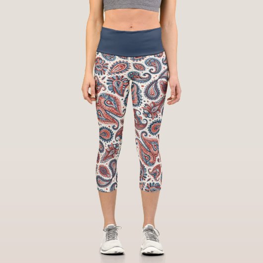 Paisley Pride Capri Leggings (Vorderseite)