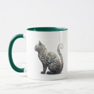 Paisley Profile Cat Tasse