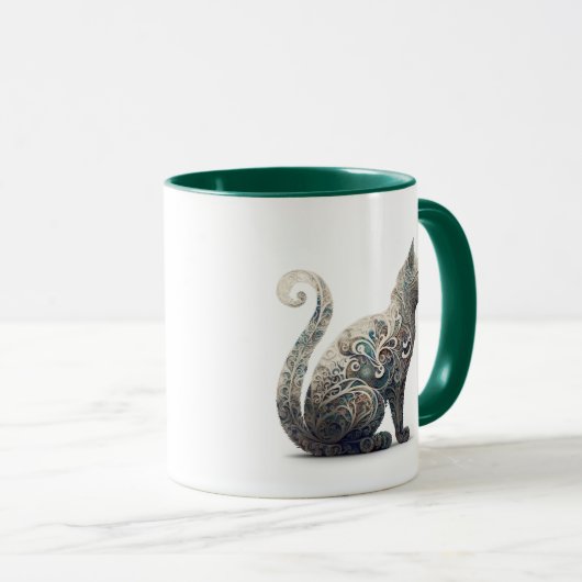 Paisley Profile Cat Tasse (VorderseiteRechts)
