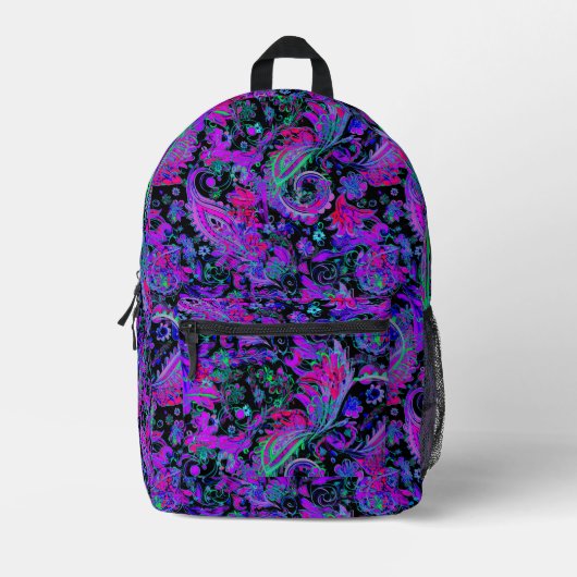 Paisley Psychedelisch Bedruckter Rucksack (Vorderseite)