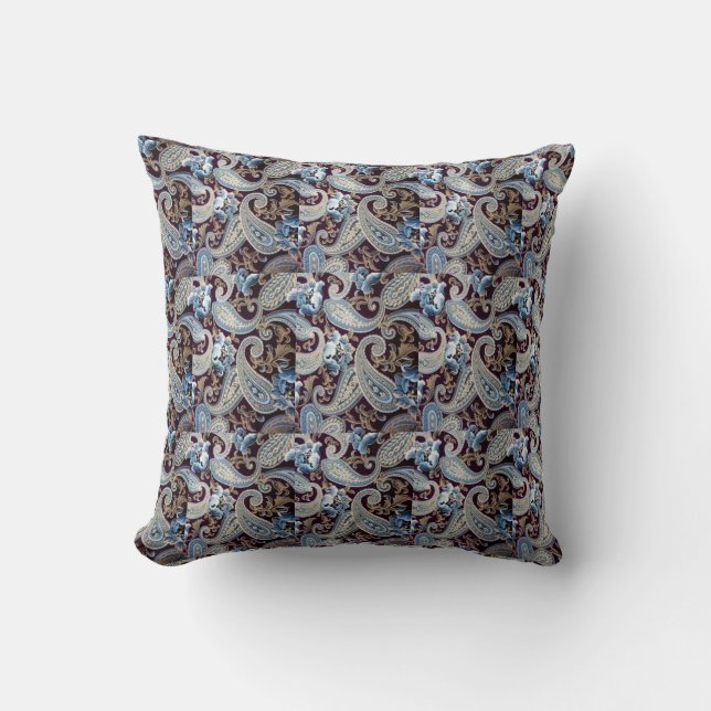 Paisley Quilley Designer Reversible Pillow Kissen (Vorderseite)