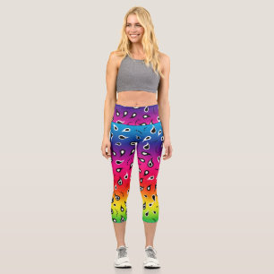 Paisley Rainbow Capri Leggings