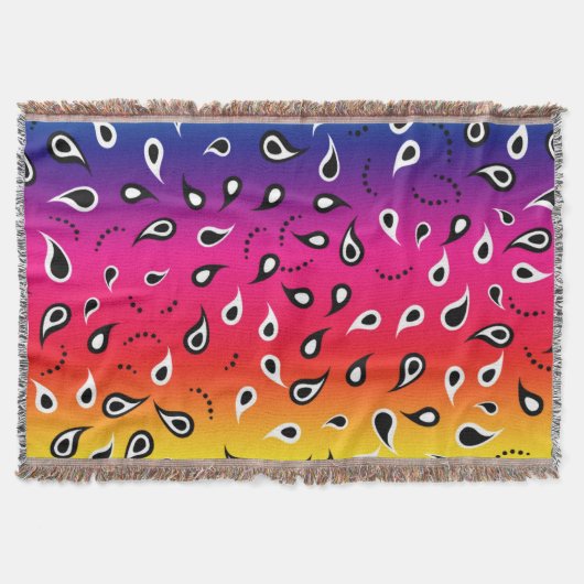 Paisley Rainbow Decke (Vorderseite)