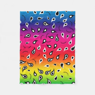 Paisley Rainbow Fleecedecke