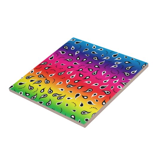 Paisley Rainbow Fliese (Seite)