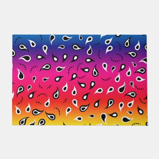 Paisley Rainbow Fußmatte (Vorderseite)