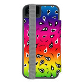 Paisley Rainbow Incipio iPhone Geldbeutel-Hülle (Folio Rückseite)
