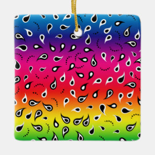 Paisley Rainbow Keramikornament
