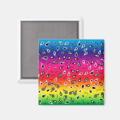 Paisley Rainbow Magnet (Vorderseite/Rückseite)