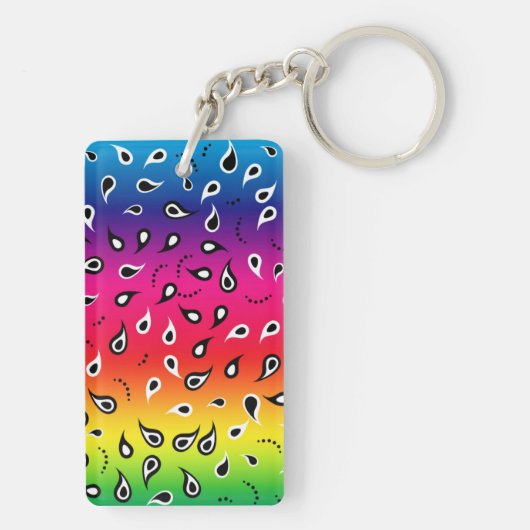 Paisley Rainbow Schlüsselanhänger (Rückseite)