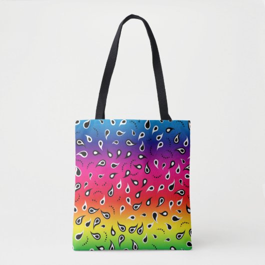 Paisley Rainbow Tasche (Vorderseite)