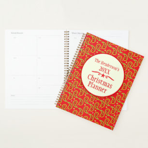 Paisley Red Family Countdown bis Weihnachtsplaner Planer