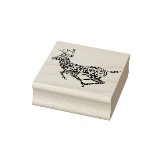 Paisley Reindeer - Weihnachten Gummistempel (Stempel)