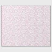 Paisley-Rosa auf weißem Packpapier (Flach)