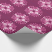 Paisley-Rosa-Blume Geschenkpapier (Ecke)