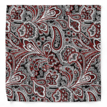 Paisley rot u. schwarz