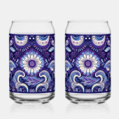 Paisley Royal Blue Soda Glass Dosenglas (Links)