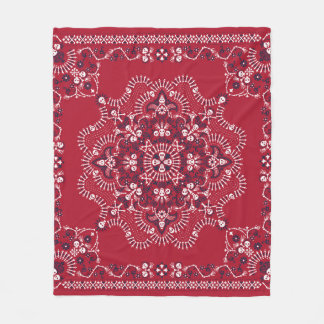 Paisley, Schädel, Bandana, Quadrat-Design. Fleecedecke