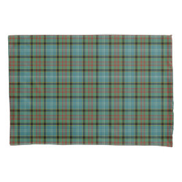 Paisley Scotland District Tartan Aquamarin und Bla Kissenbezug
