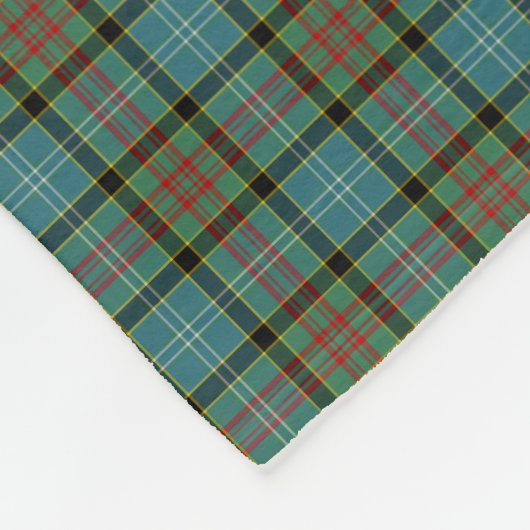 Paisley Scotland District Tartan Fleece Blanket (Ecke)