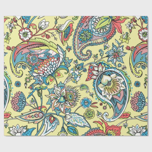 Paisley seamless pattern based on the traditional  geschenkpapier (Flach)