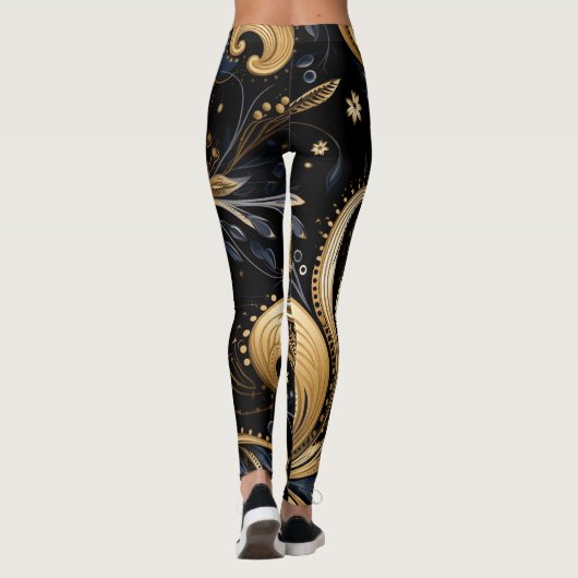 Paisley Seamless Pattern Leggings (Rückseite)