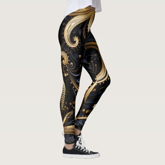 Paisley Seamless Pattern Leggings (Rechts)