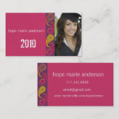 Paisley Senior Pictures Senior Visitenkarte (Vorne/Hinten)