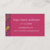 Paisley Senior Pictures Senior Visitenkarte (Rückseite)